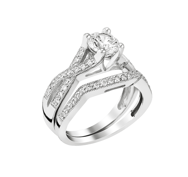 Image of silver diamond ring